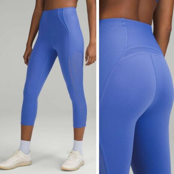 Lululemon Everlux Mesh Super-High-Rise Training Crop 21" In Wild Indigo Size 4 - Picture 1 of 10
